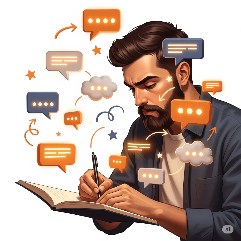نوشتن روایت و دیالوگها